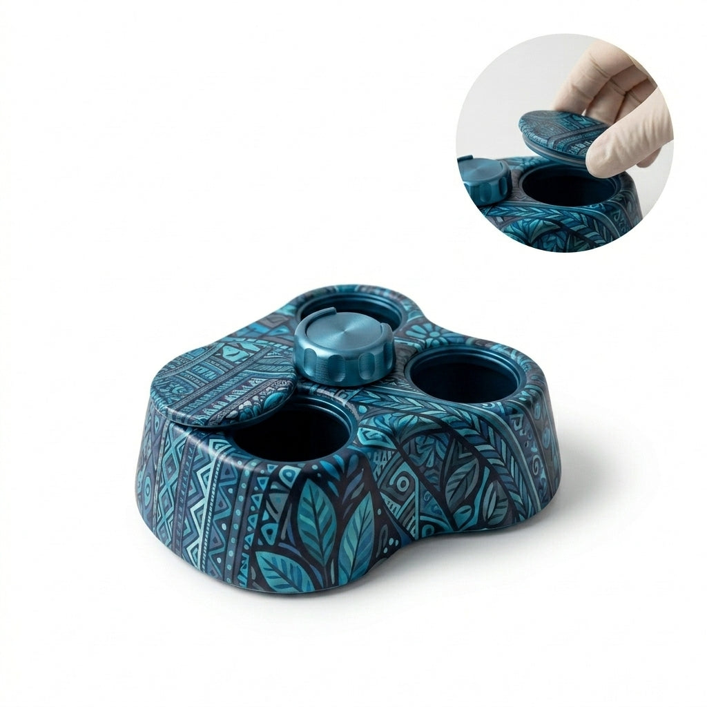 MadhtSa™ Interactive Pet Puzzle Toy - Easy-Refill Treat Dispenser & Slow Feeder for Dogs and Cats | Mental Stimulation & Boredom Relief Brain Game | Dishwasher Safe & Mess-Free | Vibrant Boho Design
