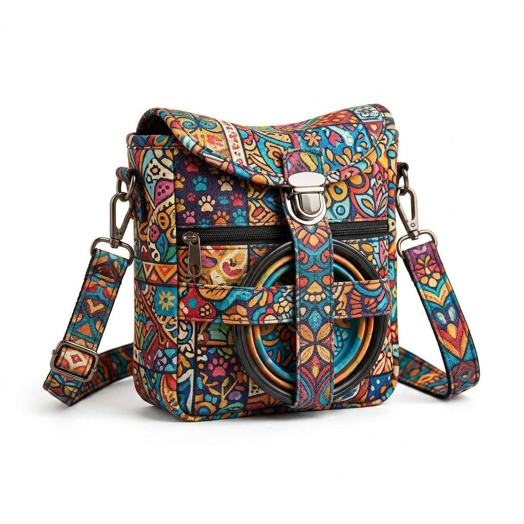 MadhtSa colorful dog walking bag